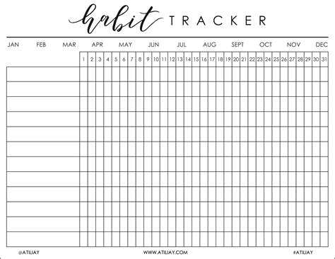 Habit-Tracking Quarterly Calendars