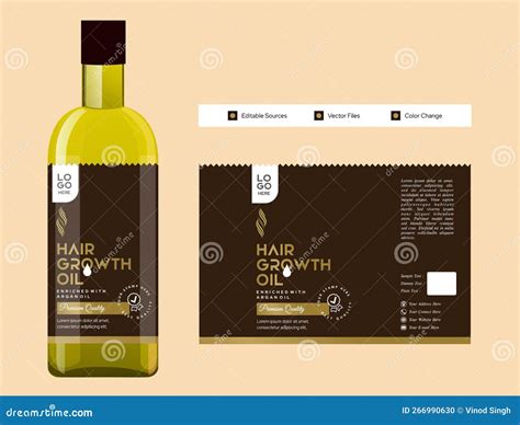 Hair Label Template 6