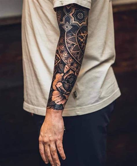 Half sleeve tattoos with symbols