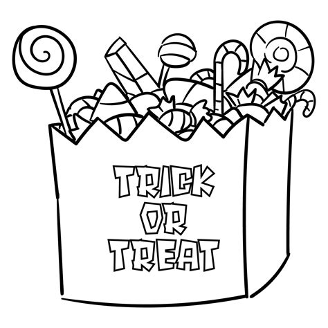 Halloween candy coloring pages