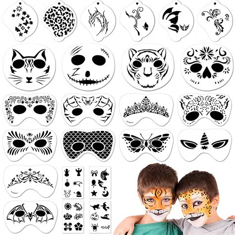 Halloween face paint templates