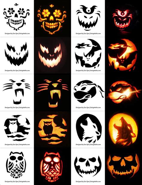 Halloween Pumpkin Carving Stencils Printable