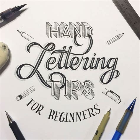 Hand lettering practice sheet