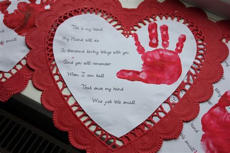 Handprint poem ideas for Valentine's Day