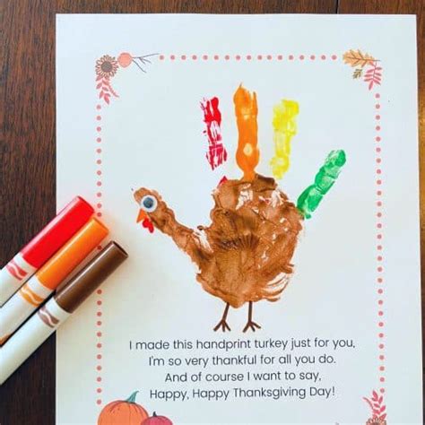 Handprint Turkey Template