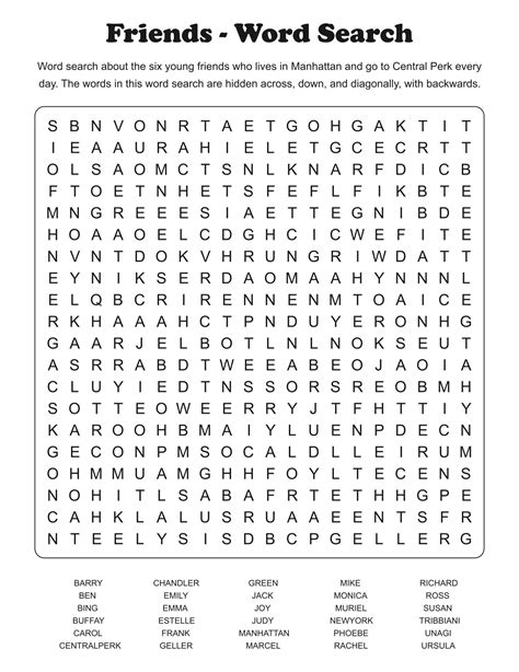 Hard Word Search Puzzle