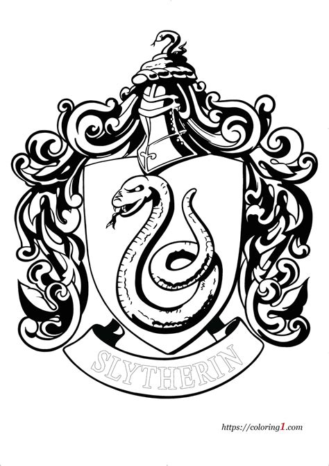 Harry Potter coloring pages Slytherin