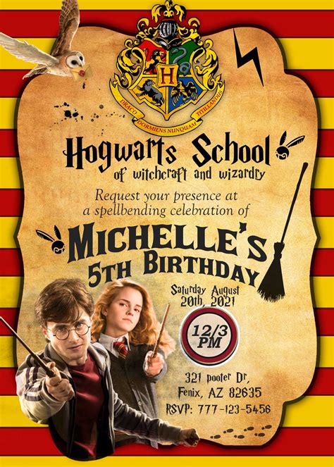 Harry Potter Invitation