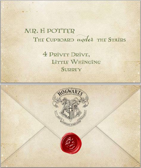 Harry Potter Letter Template Design