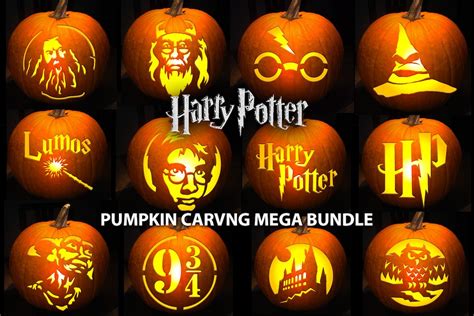 Harry Potter Pumpkin Templates