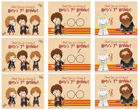 Description of Harry Potter tags designs