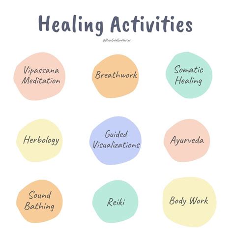 Activities for healing