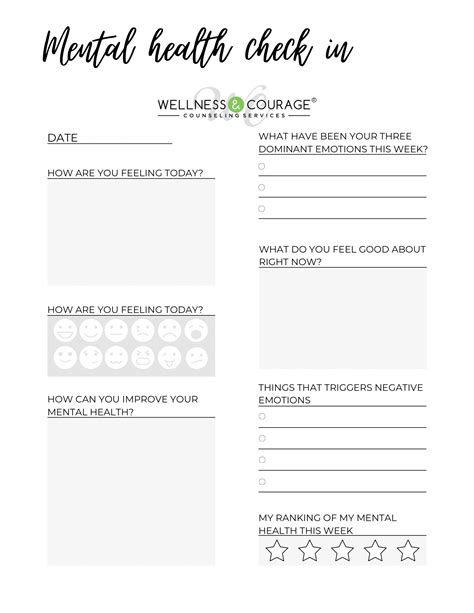 Health and Wellness Printables