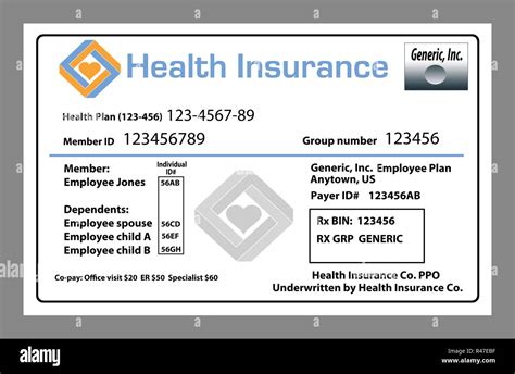 Health Insurance Card Template Example