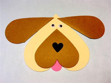 Heart Dog Craft Template Samples