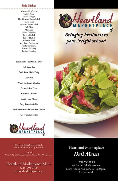 Benefits of Heartland Menu Templates