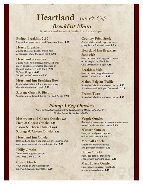 Heartland Menu Template 10