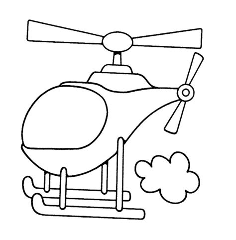 Helicopter coloring pages for kids