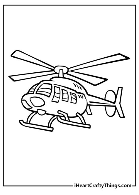 Helicopter coloring pages with cockpit