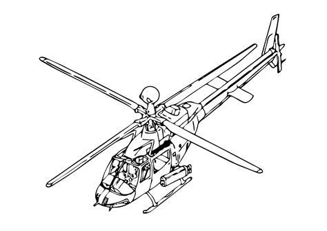 Helicopter coloring pages with rotor blades