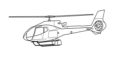 Helicopter coloring pages with tail rotor