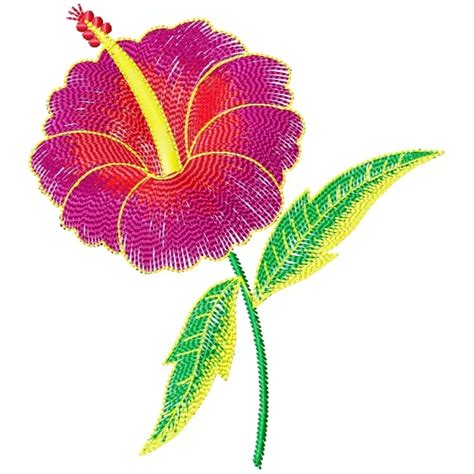 Hibiscus Embroidery Designs