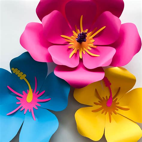 Hibiscus Paper Crafting Templates