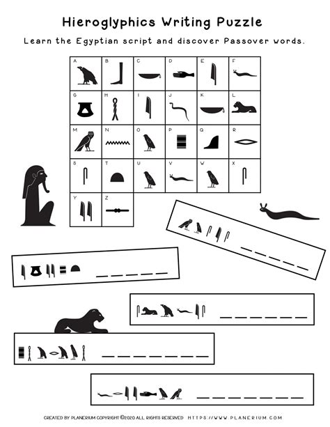 Hieroglyphic Alphabet Activities