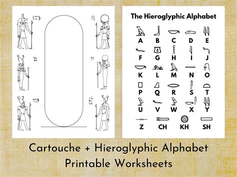 Hieroglyphic Alphabet Printable