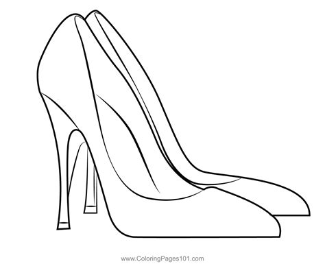 High heel coloring pages for kids and adults