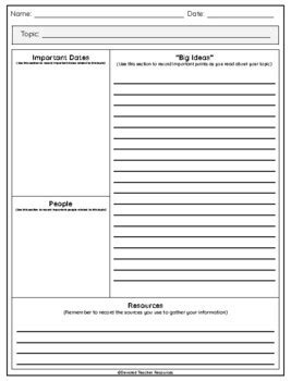 History Note Taking Template