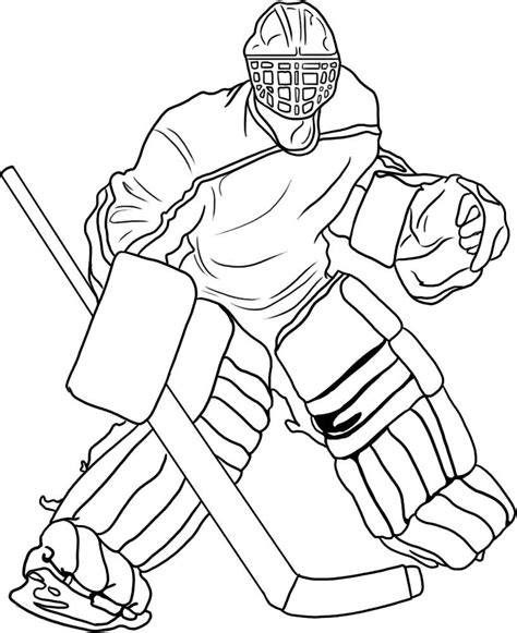 Hockey coloring pages for kids