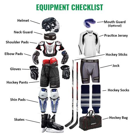 Description of Hockey Equipment