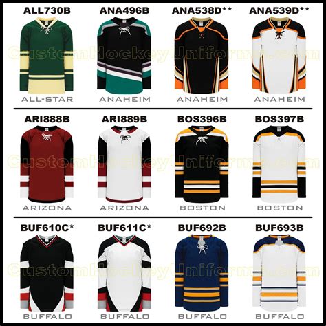 Hockey Jersey Styles