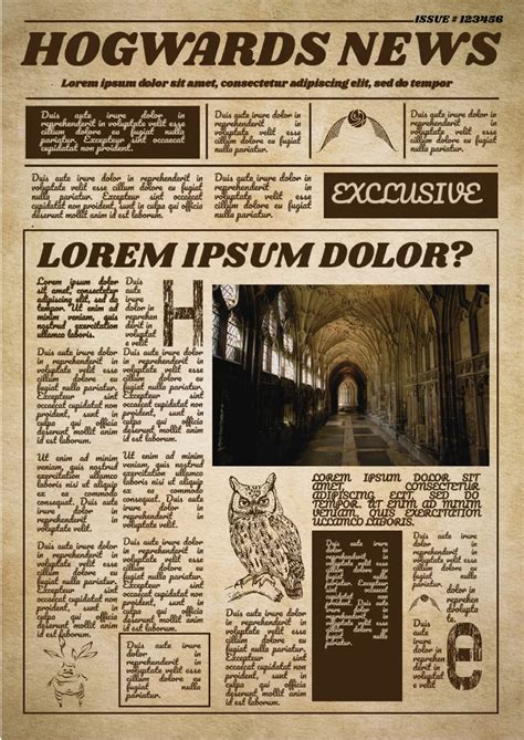 Hogwarts newspaper template