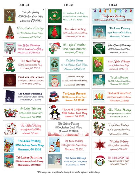 Description of Holiday Address Labels