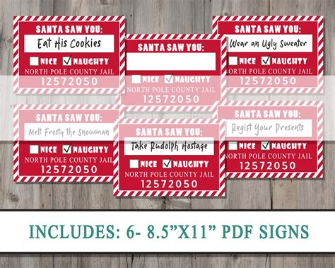 Holiday Mug Shot Sign Templates