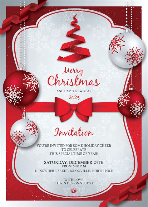 Holiday Party Invitations Templates