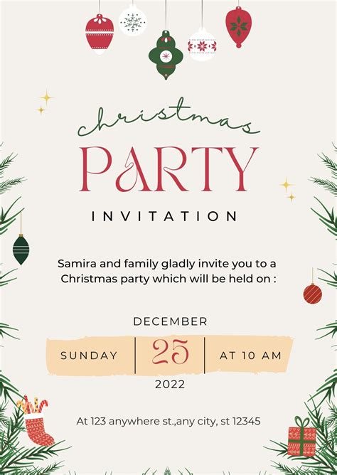 Holiday Party Invite Template