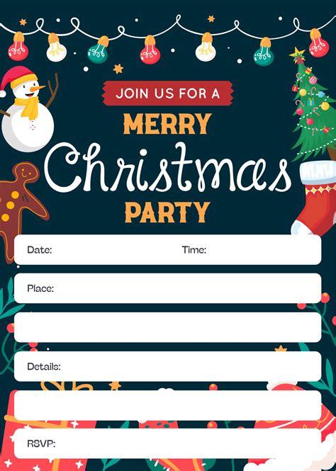 Holiday Party Invite Templates Free