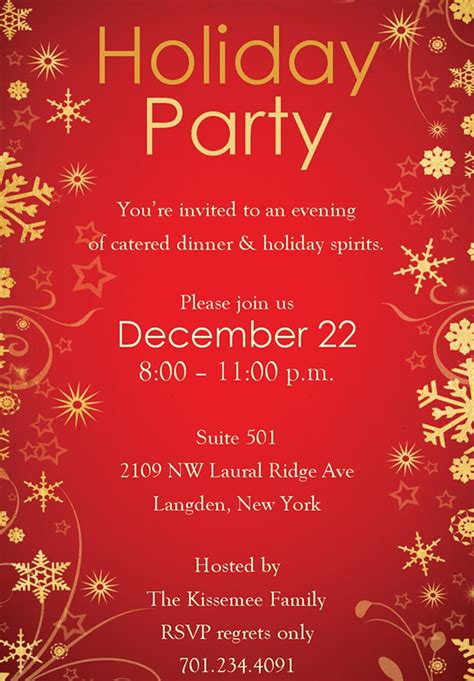 Holiday Party Invite Templates