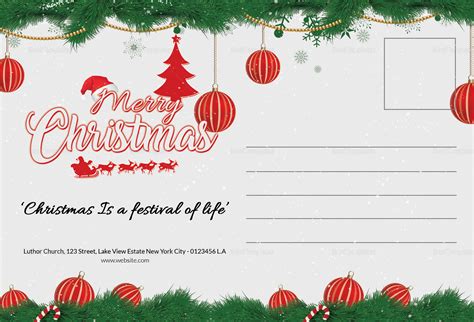 holiday postcard template