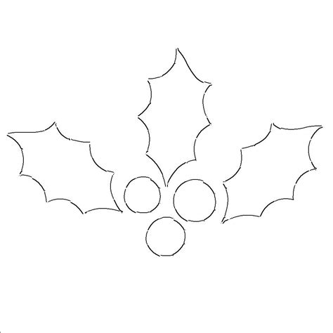 Description of Holly Leaf Templates for Christmas