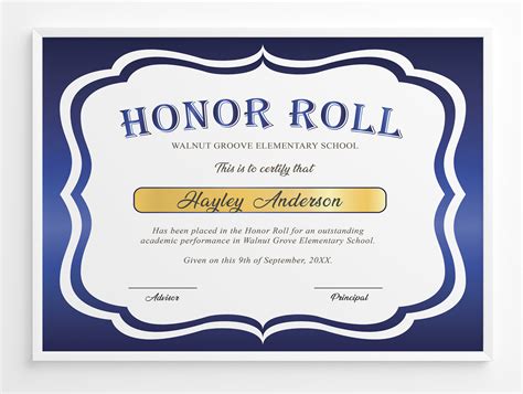 Honor Roll Template 2