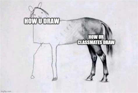 Horse drawing meme example 1