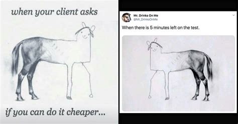 Horse drawing meme example 10