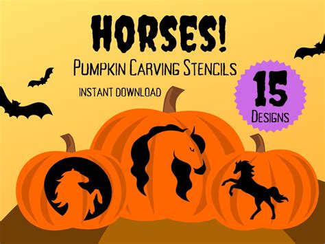 Horse Pumpkin Stencil 8