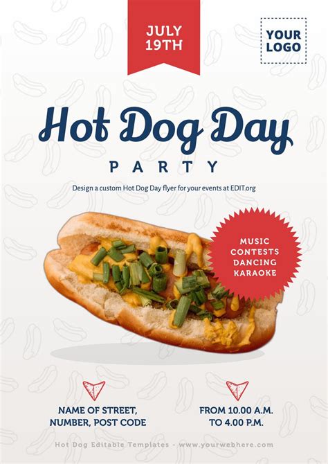 Hot Dog Party Flyer Design