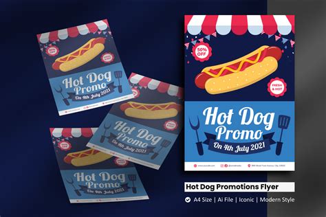 Hot Dog Promotion Flyer Template