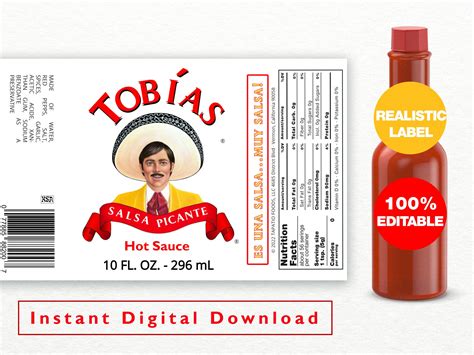 Hot sauce label templates photoshop